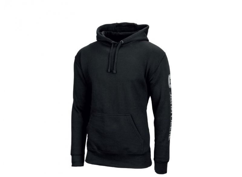 Hoodie zwart logo arm